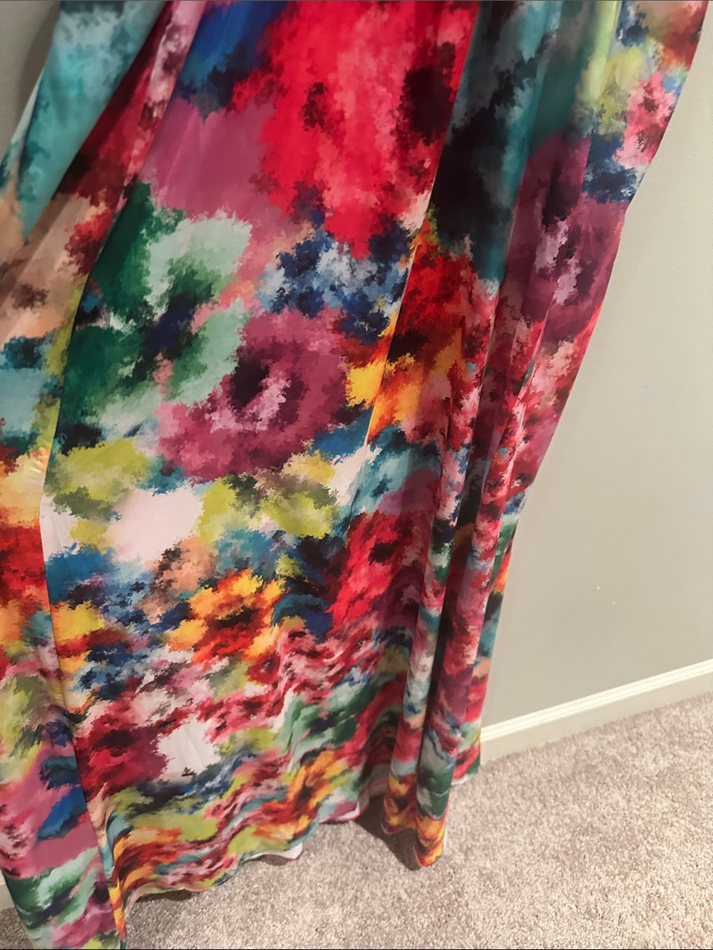 Nicole Miller New York  Pink Multicolor Floral Maxi Slip Dress - Picture 5 of 5